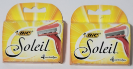 Bic Soleil Women Razor 3 Blades Cartridge Refills Shaver 2 Packs of 4 - $10.39