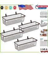 4 Pack Wall-Mounted Bronze Wire Baskets - Compact Functional Storage Sol... - €27,46 EUR