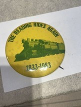 Reading Lines Railroad Railway 1.5&quot; Pin Back Button 50 year anniversary - $2.96