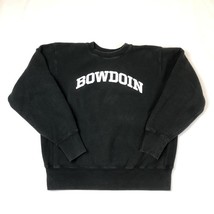 Vintage Bowdoin College Cotton Exchange Heavyweight Black Sweatshirt Med... - $926.53 MXN