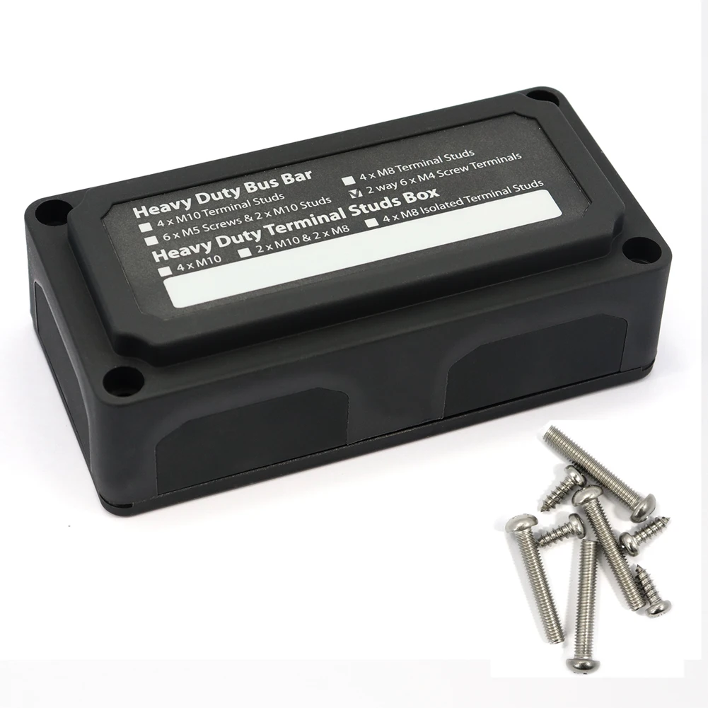 300A 48V Bus Bar 4/12 Terminal M10/M6 Studs Power Distribution Block Bus Bar Hea - $74.53