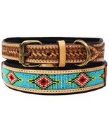 Tooled Padded Leather Dog Puppy Collar 60RT23 - $48.40 - $52.46
