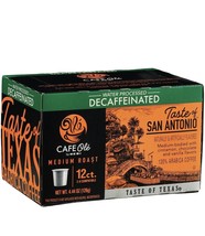 Cafe Ole Decaf Taste of San Antonio coffee. 12 count box. Lot of  3 - $69.27