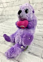 Purple Sea Otter 11&quot; Plush Stuffed Animal Toy Pink Heart Wild Republic  - £13.66 GBP