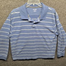 St. Johns Bay Men&#39; Shirt Blue Striped Sz XL Heritage Sueded Jersey Long ... - £12.14 GBP