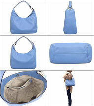 NWB Michael Kors Fulton Large Hobo Shoulder Blue Leather 35S0SFTH3L Dust Bag - £127.30 GBP