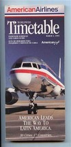 American Airlines Worldwide Timetable March 2, 1995 - £7.79 GBP