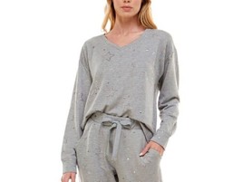 Roudelain Womens Foil-Star-Print Long Sleeve Pajama Top Only,1-Piece, X-Large - £34.88 GBP
