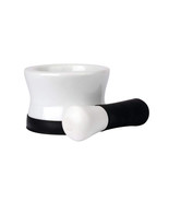Healthsmart Porcelain Mortar and Pestle with Black Silicone Base - $34.62 CAD