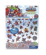 Marvel Super Hero Adventures 45 Puffy Stickers &amp; Fold N Go Scene Board A... - £11.02 GBP