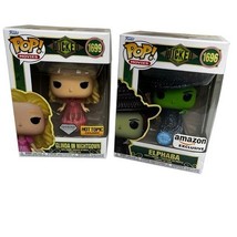 Funko Pop Set Wicked Elphaba GLITTER &amp; Glinda DIAMOND EXCLUSIVE - $59.96
