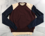 Celine Sweater Womens Medium Red Navy Blue Cream Color Block Long Sleeve... - £232.73 GBP