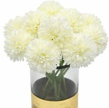 Fantasy Gardens Artificial Fake Flower Plants Silk Chrysanthemum 10Pcs DIY Ball - £14.38 GBP