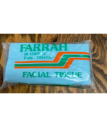 Vintage Farrah facial tissue pocket purse size blue tissue paper never o... - $19.75