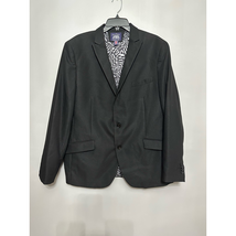 Savile Row Mens Two Button Suit Jacket Black Lined Single-Breasted Notch... - £42.91 GBP