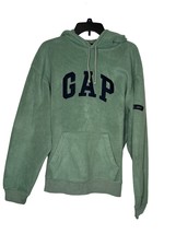 Gap Mens Sweatshirt Hoodie Cozy Pullover Spell out Logo Green LargeDraws... - £15.49 GBP