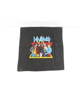 Vtg 80s Def Leppard Spell Out Rock N Roll Band Tour Bandana Handkerchief... - $49.45
