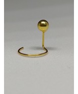 3mm Massiccio Oro Tinta Unita Sfera Naso Wire Pin Bottone Anello Piercin... - $47.50 CAD