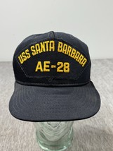 Vintage US Navy Hat Cap USS Santa Barbara AE-28 Mesh Snap Back Veteran V... - $24.74