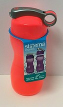 SISTEMA HOURGLASS PLASTIC BOTTLE 475ML(RED ORANGE) PHTHALATE &amp; BPA FREE - £12.28 GBP