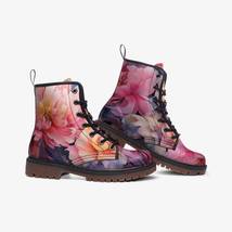 Painted Flowers Casual Faux Leather Lightweight Boots - £66.84 GBP