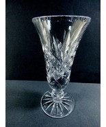 Vintage cut Clear Crystal bud vase design 6&quot; - £22.15 GBP