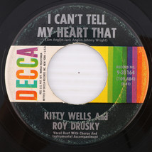 Kitty Wells And Roy Drusky – I Can&#39;t Tell My Heart That - 45 rpm Record 9-31164 - $5.54