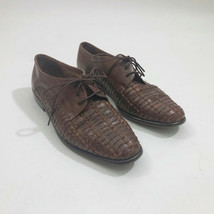 Sesto Meucci Brown Lace Up Leather Loafers US Size 7-1/2 Medium - £31.64 GBP
