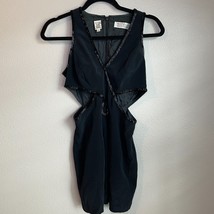 Vintage Y2K Niteline Della Roufogali Mini Dress Size 6 Sequin Cut Outs B... - $49.99