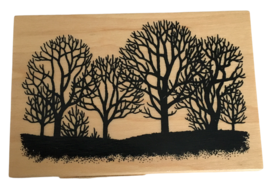 Inkadinkado Rubber Stamp Tree Silhouette Landscape Scene Maker Nature Outdoors - £7.82 GBP