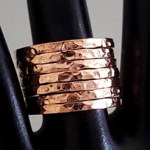  Seven layer Gypsy Ring Hammered Copper Sz 9.5 - £16.36 GBP