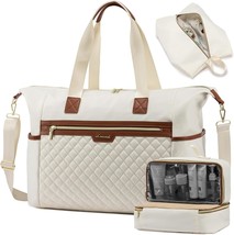 Weekender Bags for Women 4 Pcs Travel Duffle Bag Set with Shoe Bag Toiletry Bag  - £44.32 GBP