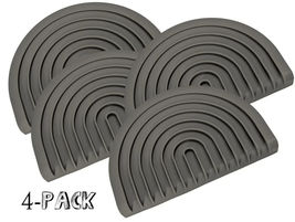 Soap Holder Silicone Dish Sponge Sink Bathtub Drying Mat Tray Dark Gray ... - $10.68