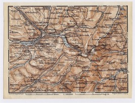 1905 Antique Map Of Vicinity Of Gerardmer / Vosges / Lorraine / France - £15.02 GBP