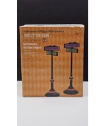 Dept 56 HALLOWEEN FESTIVE SIGNS SET/2 Halloween Village 6007721 New - $292.98 MXN