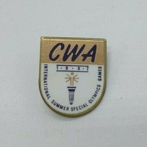 Vintage CWA International Summer Special Olympics Lapel Hat Pin - £4.17 GBP