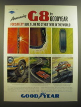 1964 Goodyear G8 Tires Ad - Announcing G8 by Goodyear for safety - £14.52 GBP