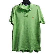 Ralph Lauren Classic Lime Green Polo Shirt Cotton Pique Knit Casual Golf Tennis - £13.00 GBP