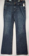 Gap Jeans Womens Size 8L Blue Curvy Low Rise Boot Cut Stretch Pants Flap Pockets - £27.65 GBP
