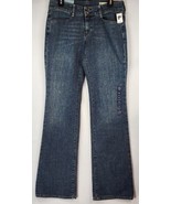 Gap Jeans Womens Size 8L Blue Curvy Low Rise Boot Cut Stretch Pants Flap... - £27.18 GBP
