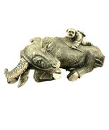 Asian Style Ox Figurine Sculpture In Etched Resin With Intricate Details - €50,96 EUR