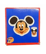 Disney Mickey Mouse Head Shaped Plate And Cup Set Missing The Collector ... - £30.73 GBP