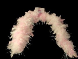 Amscan Costume Party Feather Boa Accessory (1Piece), Pink/White, 72&quot; - £9.50 GBP
