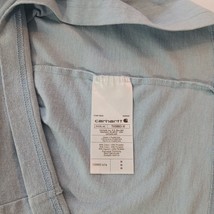 Carhartt TK5883-M Relaxed Fit Heavyweight Men's Blue Long Sleeve T-Shirt Size M image 8