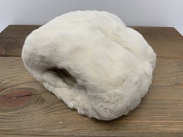 Vintage Rabbit Fur Muff Child’s Size Winter White 1950’s Lined - £18.47 GBP