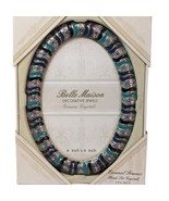 NIB Belle Maison Decorative Jewels Enamel Picture Frame Oval Blue 4x6 Kohls - £11.92 GBP