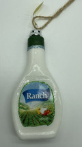 Ranch Valley Salad Dressing Bottle Faux Food Glass Christmas Ornament 4.5 inches - £11.13 GBP