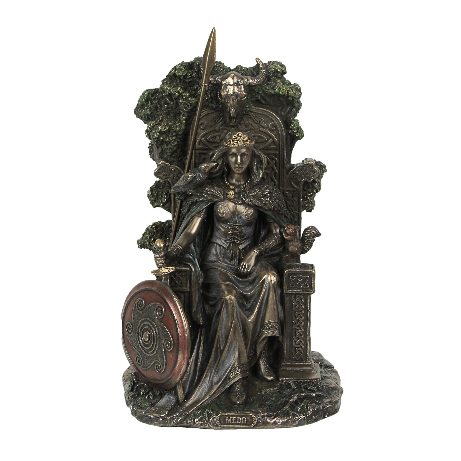 Medb, Queen of Connacht Cast Resin Statue Bronze Finish Home Decor Sculpture Art - $88.20