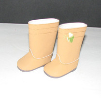 American Girl Tan Casual Boots Mid Calf Fits 18 Inch Doll - $9.88