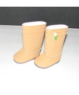 American Girl Tan Casual Boots Mid Calf Fits 18 Inch Doll - £7.72 GBP